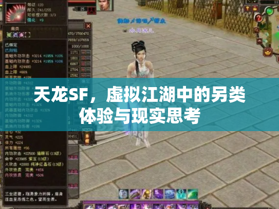天龙SF，虚拟江湖中的另类体验与现实思考