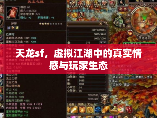 天龙sf，虚拟江湖中的真实情感与玩家生态
