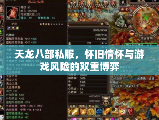 天龙八部私服，怀旧情怀与游戏风险的双重博弈