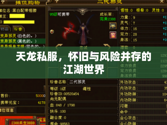 天龙私服，怀旧与风险并存的江湖世界