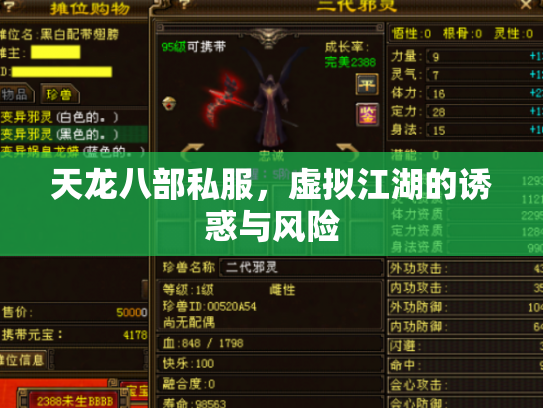 天龙八部私服，虚拟江湖的诱惑与风险
