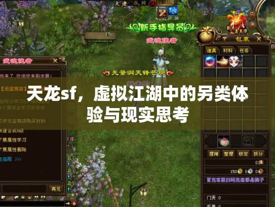 天龙sf，虚拟江湖中的另类体验与现实思考