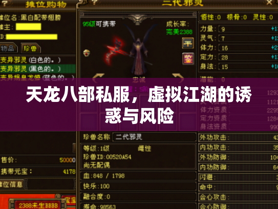 天龙八部私服，虚拟江湖的诱惑与风险
