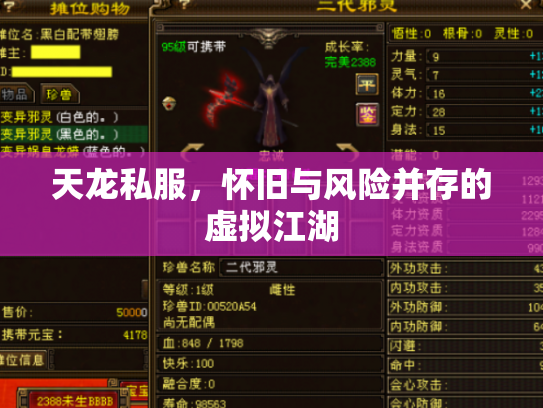 天龙私服，怀旧与风险并存的虚拟江湖