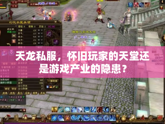 天龙私服，怀旧玩家的天堂还是游戏产业的隐患？