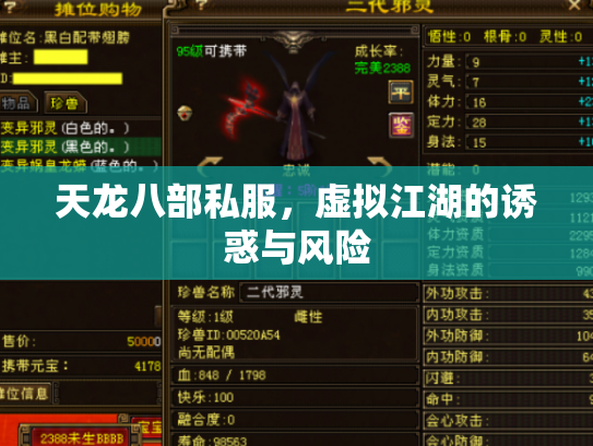 天龙八部私服，虚拟江湖的诱惑与风险