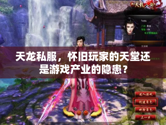 天龙私服，怀旧玩家的天堂还是游戏产业的隐患？