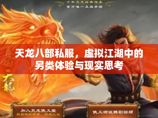 天龙八部私服，虚拟江湖中的另类体验与现实思考