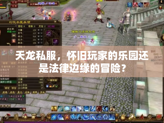 天龙私服，怀旧玩家的乐园还是法律边缘的冒险？