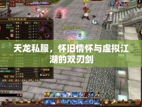 天龙私服，怀旧情怀与虚拟江湖的双刃剑