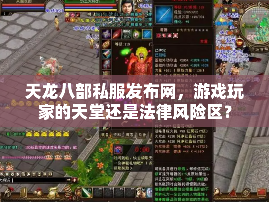 天龙八部私服发布网，游戏玩家的天堂还是法律风险区？