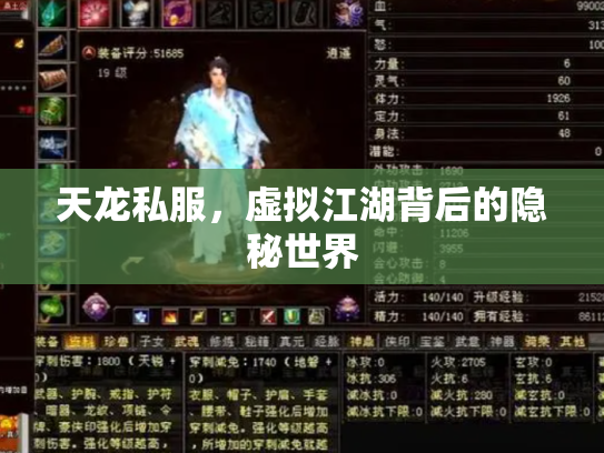 天龙私服，虚拟江湖背后的隐秘世界