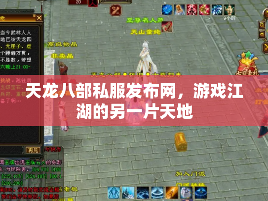 天龙八部私服发布网，游戏江湖的另一片天地