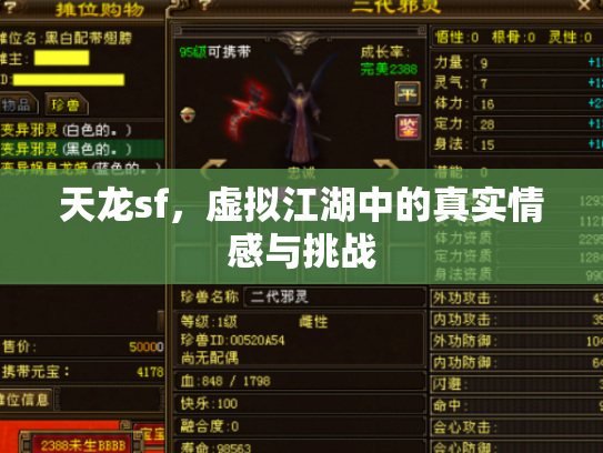 天龙sf，虚拟江湖中的真实情感与挑战