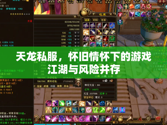 天龙私服，怀旧情怀下的游戏江湖与风险并存