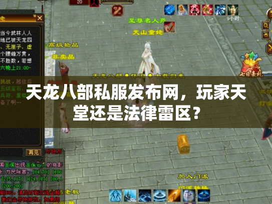 天龙八部私服发布网，玩家天堂还是法律雷区？
