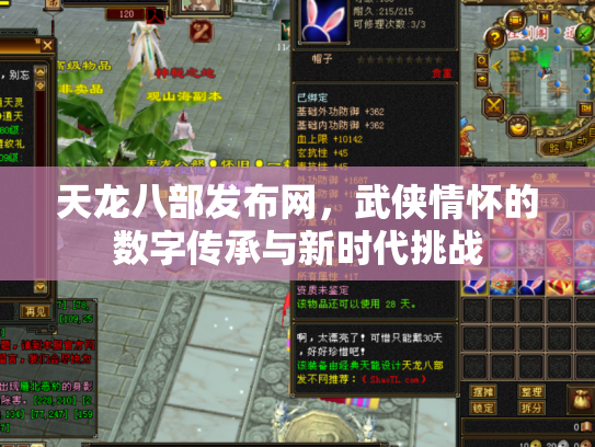 天龙八部发布网，武侠情怀的数字传承与新时代挑战