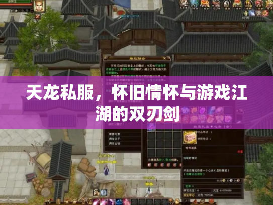 天龙私服，怀旧情怀与游戏江湖的双刃剑