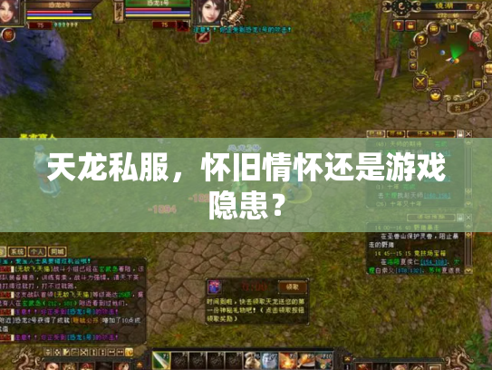 天龙私服，怀旧情怀还是游戏隐患？