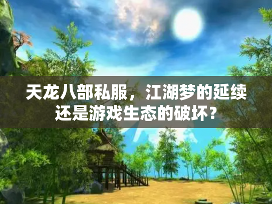 天龙八部私服，江湖梦的延续还是游戏生态的破坏？