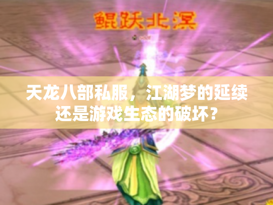 天龙八部私服，江湖梦的延续还是游戏生态的破坏？