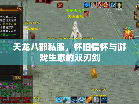 天龙八部私服，怀旧情怀与游戏生态的双刃剑