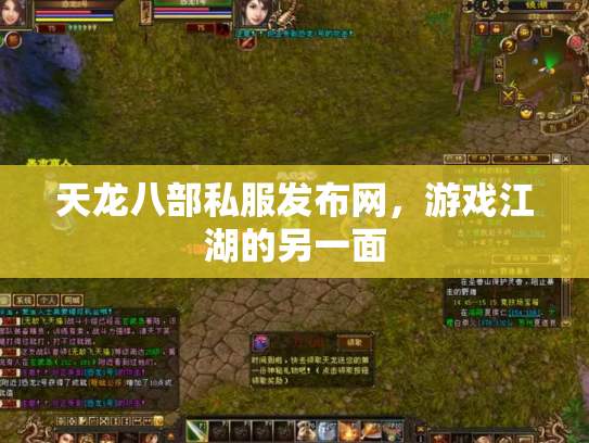 天龙八部私服发布网，游戏江湖的另一面