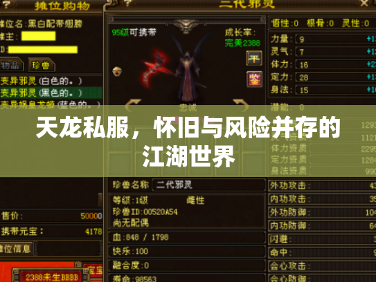 天龙私服，怀旧与风险并存的江湖世界