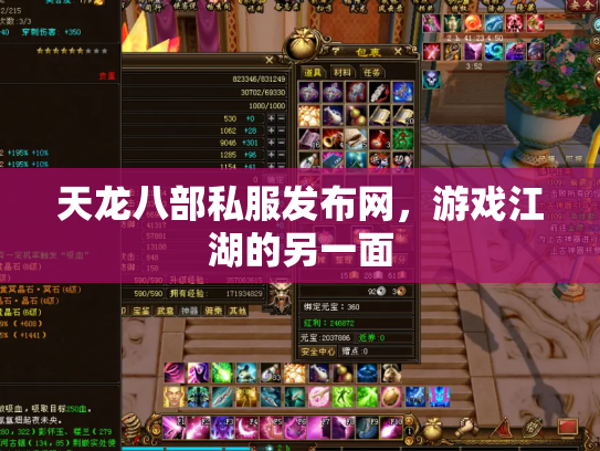 天龙八部私服发布网，游戏江湖的另一面