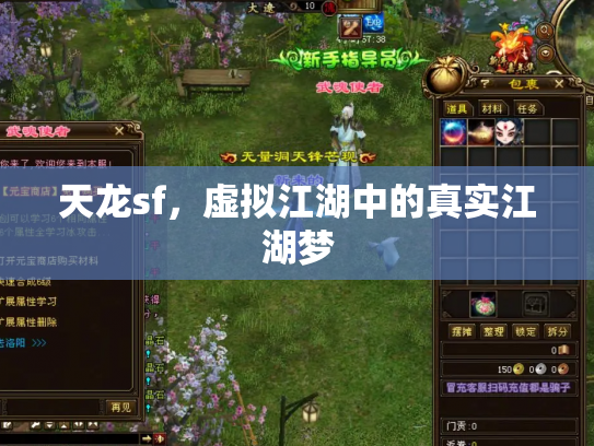 天龙sf，虚拟江湖中的真实江湖梦