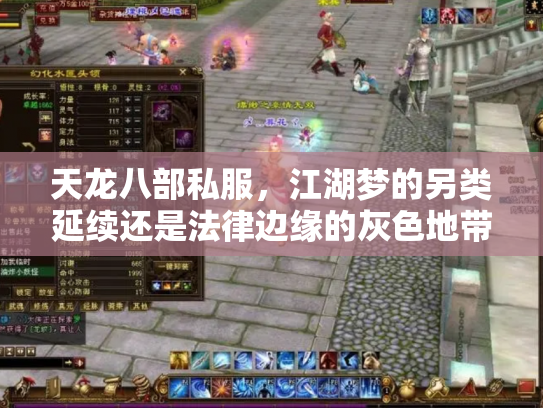 天龙八部私服，江湖梦的另类延续还是法律边缘的灰色地带？
