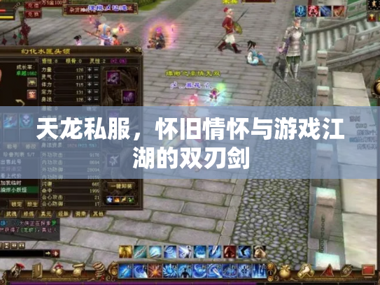 天龙私服，怀旧情怀与游戏江湖的双刃剑
