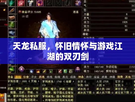 天龙私服，怀旧情怀与游戏江湖的双刃剑