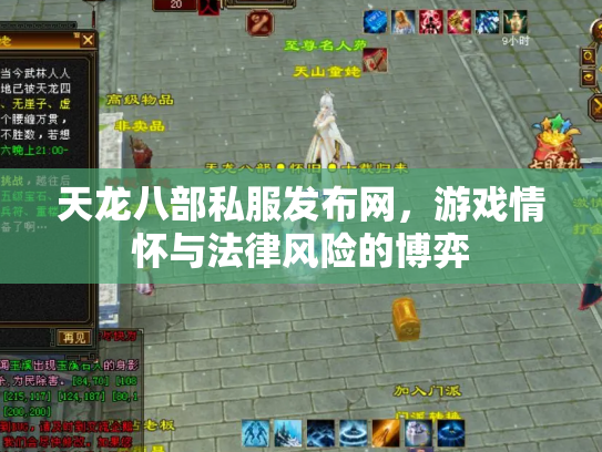 天龙八部私服发布网，游戏情怀与法律风险的博弈