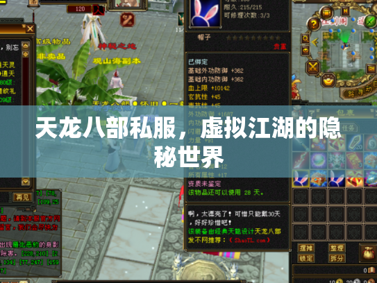 天龙八部私服，虚拟江湖的隐秘世界