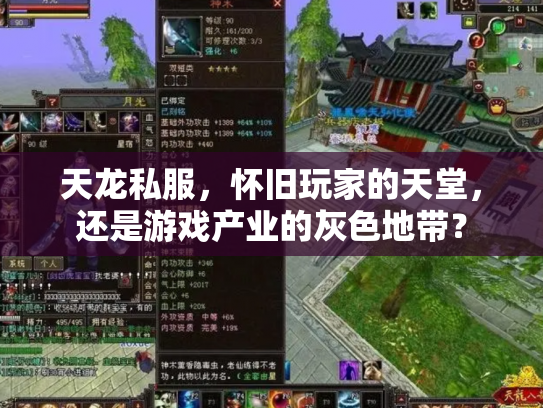天龙私服，怀旧玩家的天堂，还是游戏产业的灰色地带？
