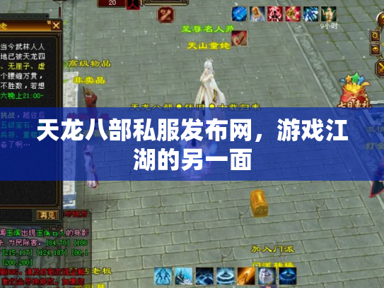 天龙八部私服发布网，游戏江湖的另一面