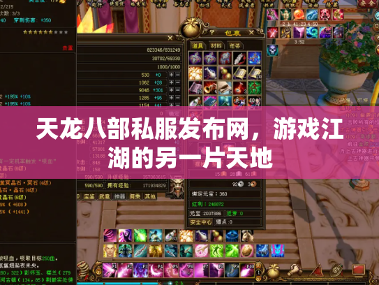 天龙八部私服发布网，游戏江湖的另一片天地
