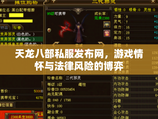 天龙八部私服发布网，游戏情怀与法律风险的博弈