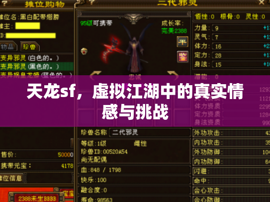 天龙sf，虚拟江湖中的真实情感与挑战