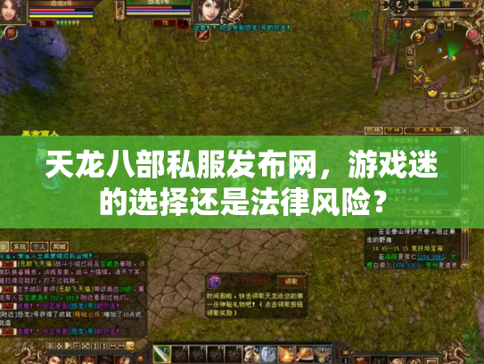 天龙八部私服发布网，游戏迷的选择还是法律风险？