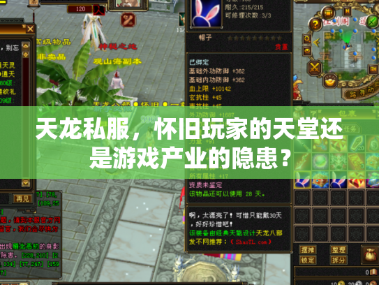 天龙私服，怀旧玩家的天堂还是游戏产业的隐患？