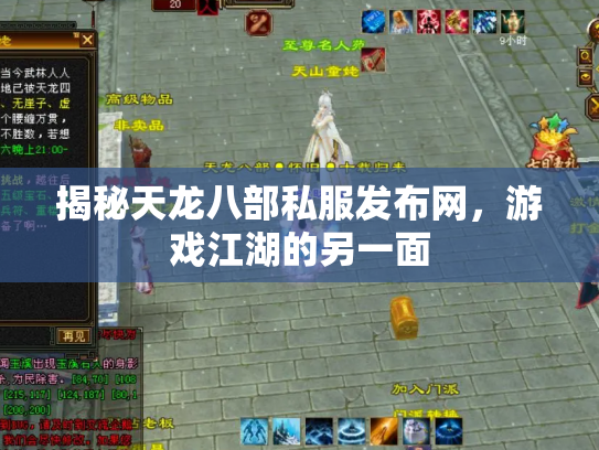 揭秘天龙八部私服发布网，游戏江湖的另一面