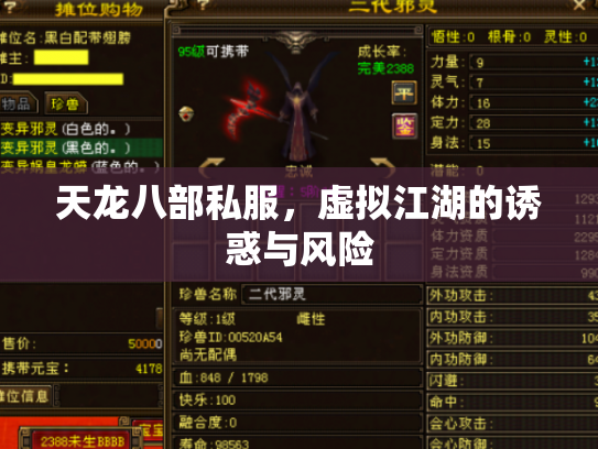 天龙八部私服，虚拟江湖的诱惑与风险