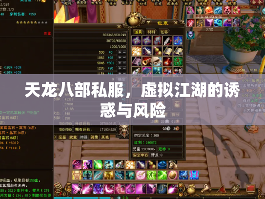 天龙八部私服，虚拟江湖的诱惑与风险