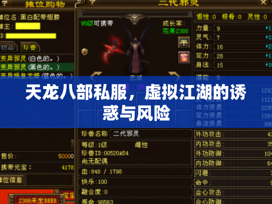 天龙八部私服，虚拟江湖的诱惑与风险