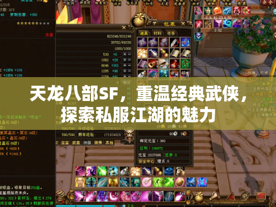 天龙八部SF，重温经典武侠，探索私服江湖的魅力
