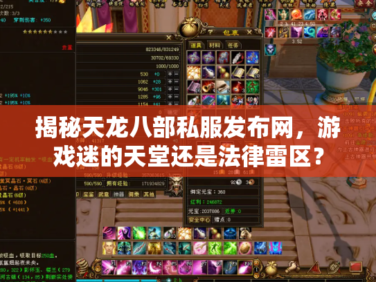 揭秘天龙八部私服发布网，游戏迷的天堂还是法律雷区？