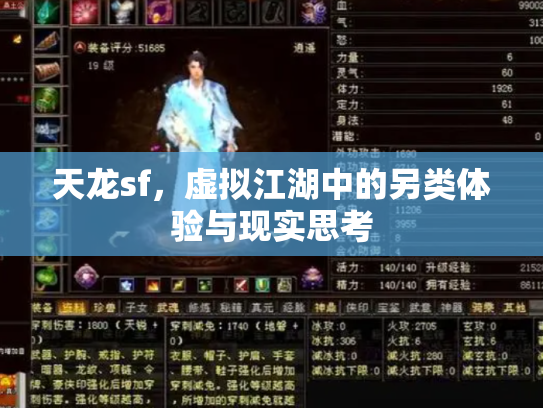 天龙sf，虚拟江湖中的另类体验与现实思考