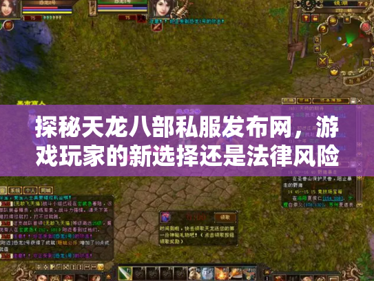 探秘天龙八部私服发布网，游戏玩家的新选择还是法律风险？